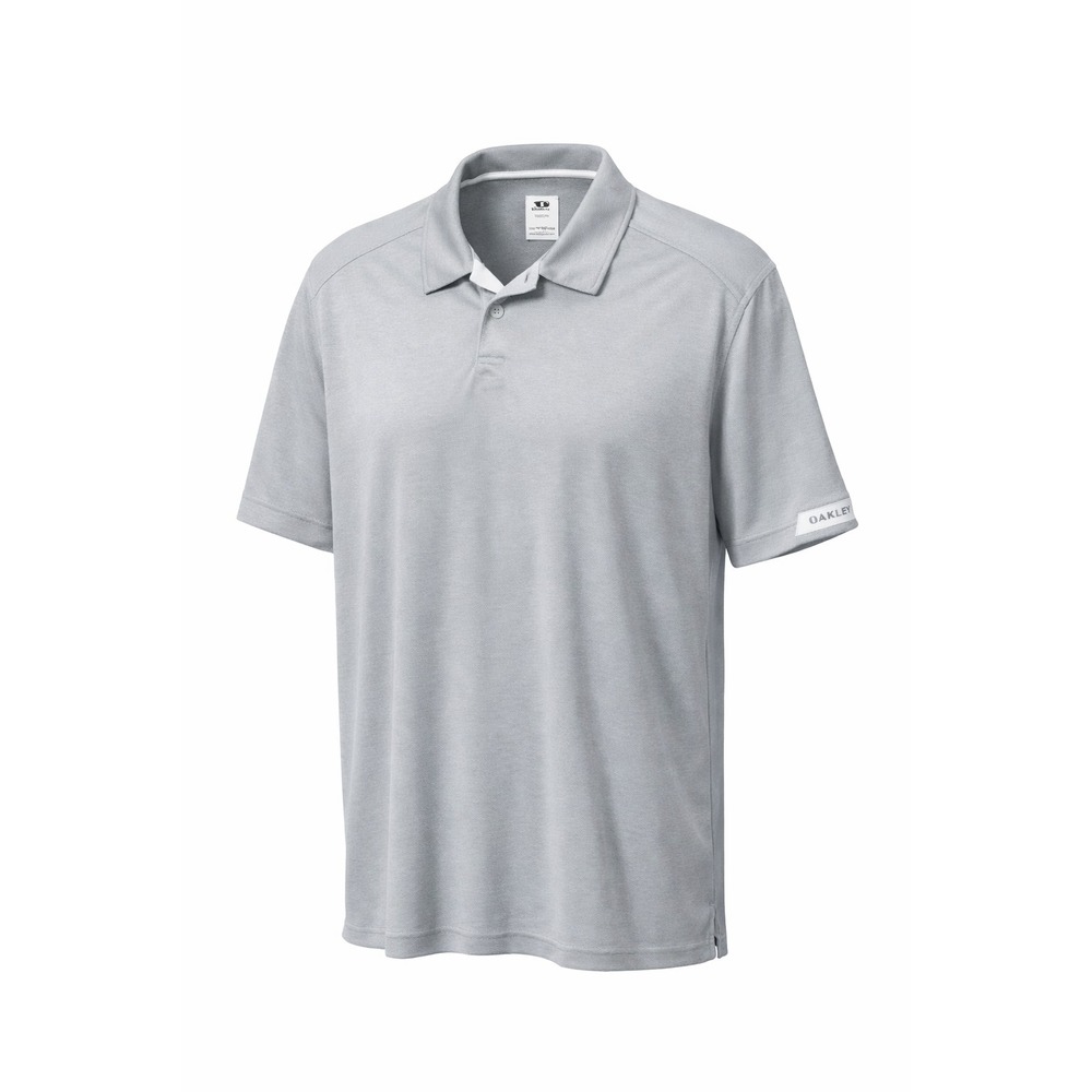 OAKLEY Regular Fit Polo Shirt XL Gray Golf Performance